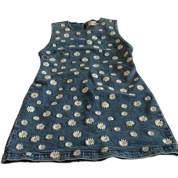 Alice + Olivia New with Tags WYNELL EMBROIDERED DENIM MINI DRESS